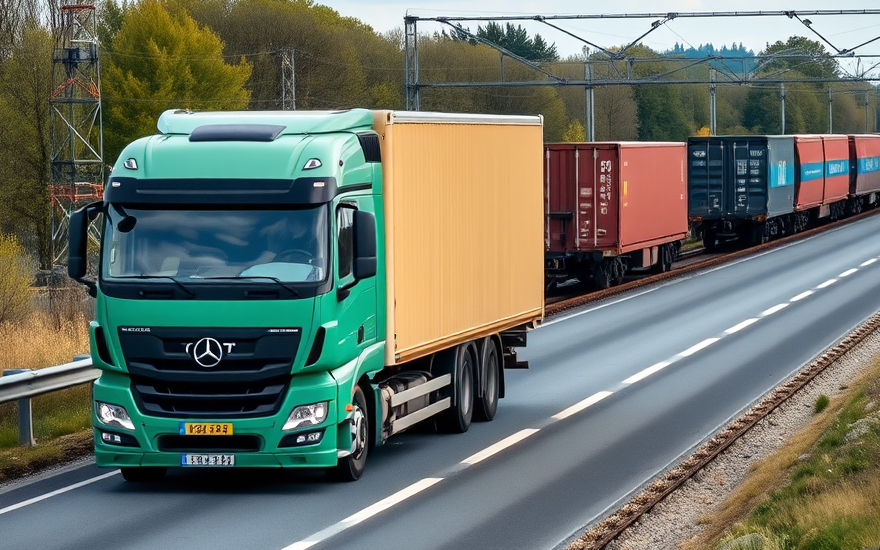 Lkw Containerzug